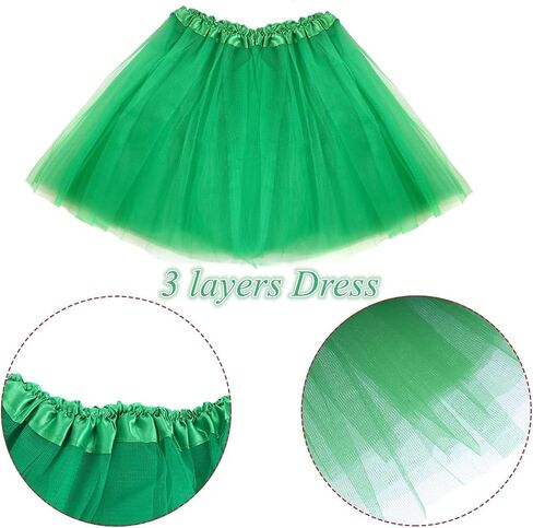80s Tutu Costume Set for Women, Tulle Skirts Ponytail Headband Heart Sunglasses Necklaces Halloween in Saudi Arabia