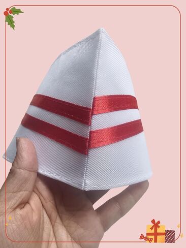 Waiter Costume Kit, 3 Pcs 1950s Soda Jerk Costume Kit Red and White Striped Apron with 2 Pockets Chef Hat Red Bow Ties Adjustable for Adult Costume Cosplay Party in Saudi Arabia