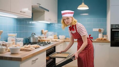 Waiter Costume Kit, 3 Pcs 1950s Soda Jerk Costume Kit Red and White Striped Apron with 2 Pockets Chef Hat Red Bow Ties Adjustable for Adult Costume Cosplay Party in Saudi Arabia