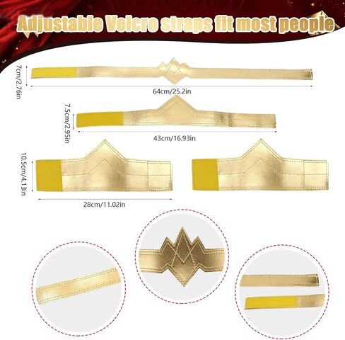 5PCS Halloween Costumes for Women Adult, Movie Costumes with Gold Tiara, Wrist Guards, Bracelets, Blue-Star Print Miniskirt in Saudi Arabia