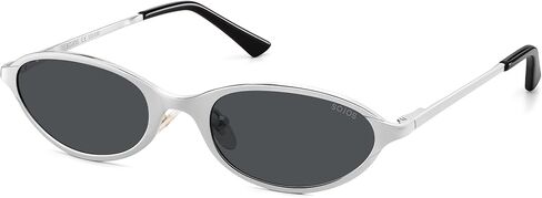 SOJOS Small Trendy Oval Cat Eye Polarized Sunglasses for Women, Chic Y2k Retro 80s 90s Slim Narrow Petite Sunnies SJ1287N in Kuwait