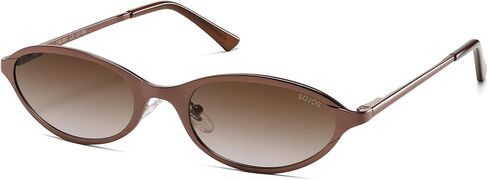 SOJOS Small Trendy Oval Cat Eye Polarized Sunglasses for Women, Chic Y2k Retro 80s 90s Slim Narrow Petite Sunnies SJ1287N in Kuwait
