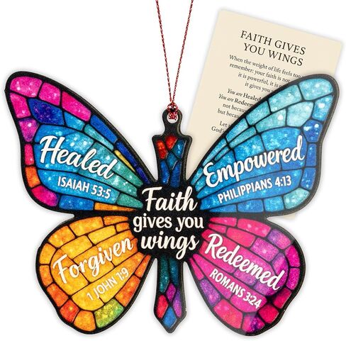 Butterfly Gifts for Women – Butterfly Suncatcher Inspirational Spiritual Gifts for Women 2026 for Christmas Mothes Day, Christian Gift Religious Gift Women Birthday Gifts, Valentines, Mothers Day in Saudi Arabia