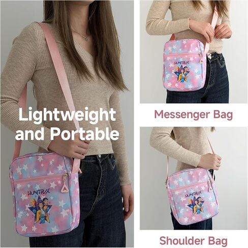 K-pop Crossbody Bag with Zipper, Cute Cartoon Shoulder Bag with Adjustable shoulder straps, Anime Merch for Womens Birthday Gifts in Saudi Arabia