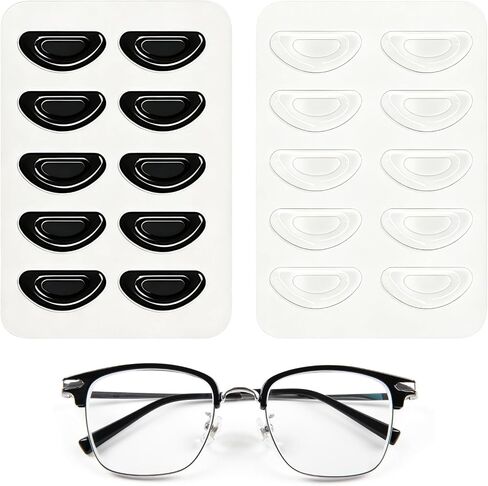20 Pairs Black Anti-Slip Replacement Nose Pads for RayBan Meta Wayfarer RW4006, RW4008, RW4012, Gen 2, 50mm, 53mm Eyeglasses in Saudi Arabia
