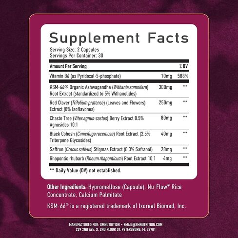 Perimenopause Support for Women Supplement | Hormone Balance, Mood, Sleep, Cycle Regularity & Cooling Support | Black Cohosh, Vitex, Saffron | Peri Menopause Supplements for Women | Non-GMO | 60 Ct in Kuwait