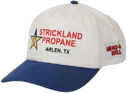 King of The Hill Strickland Propane White & Blue Retro Grandpa Snapback Hat in Kuwait