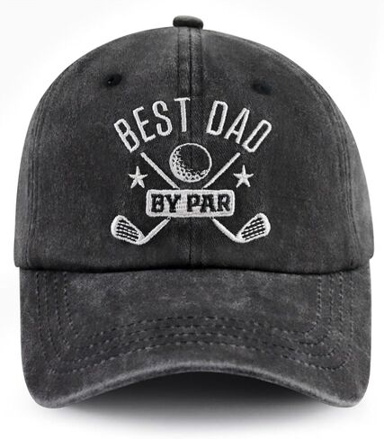 Best Dad Papa by Par Hats for Men, Funny Adjustable Cotton Embroidered Golf Father Baseball Cap in Saudi Arabia
