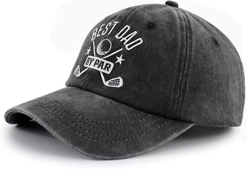 Best Dad Papa by Par Hats for Men, Funny Adjustable Cotton Embroidered Golf Father Baseball Cap in Saudi Arabia