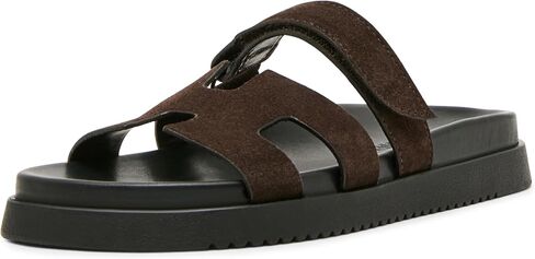 Steve Madden Women's Mayven Slide Sandal, Chocolate Brown Suede, 5.5 in Kuwait