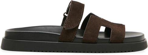 Steve Madden Women's Mayven Slide Sandal, Chocolate Brown Suede, 5.5 in Kuwait