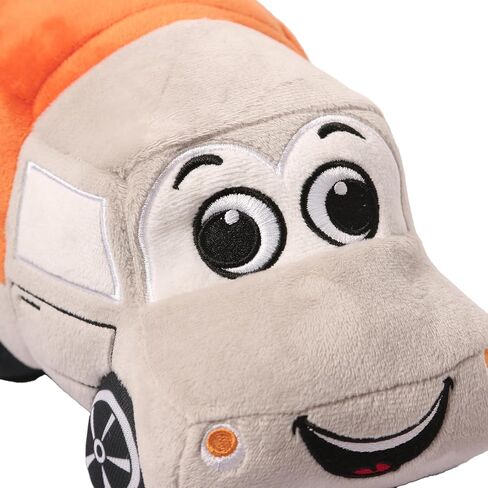 11 Inch Plush Dump Truck Pillow Stuffed Toy - Gray and Yellow in Saudi Arabia