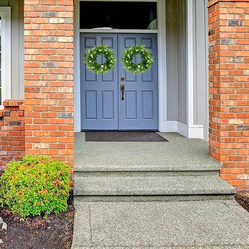 WreathDream Artificial Spring Wreaths for Front Door Summer Door Wreath with White Babys Breath for Front Door Indoor Outdoor Farmhouse Home Porch Wall Window Festival Wedding Decor in Saudi Arabia