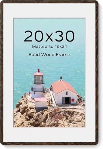إطار صورة Acovy مقاس 16 × 20، إطار صور من خشب وينجي الصلب مع حصيرة مقاس 11 × 14، إطار ملصق مع زجاج مقسى وأجهزة تعليق، لعرض الحائط والطاولة، عبوة واحدة in Kuwait