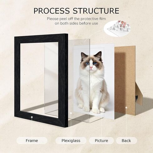 Wiscet 4x6 Picture Frame Set of 30, Bulk Photo Frames for 4x6 Photos, Multi Picture Frames for Wall or Tabletop, Black Woodgrain in Saudi Arabia