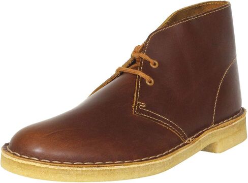 Clarks - حذاء صحراوي للرجال، المقاس: 13 M US، اللون: جلد أسمر ضارب للصفرة in Kuwait