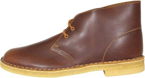 Clarks - حذاء صحراوي للرجال، المقاس: 13 M US، اللون: جلد أسمر ضارب للصفرة in Kuwait