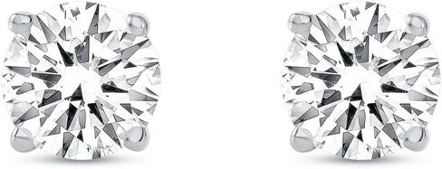 1 Ct Round Diamond Stud Earrings for Women 14k White Gold | Screw Back, Classic Solitaire, Dainty, Jewelry Gift in Kuwait