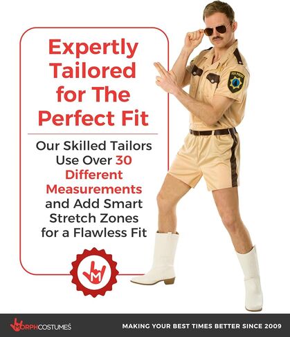 Morph Cop Costume Men, Police Costume Man, Sheriff Costumes, Border Patrol Outfit, Trooper Outfit, Halloween Costumes For Men in Kuwait