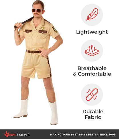 Morph Cop Costume Men, Police Costume Man, Sheriff Costumes, Border Patrol Outfit, Trooper Outfit, Halloween Costumes For Men in Kuwait