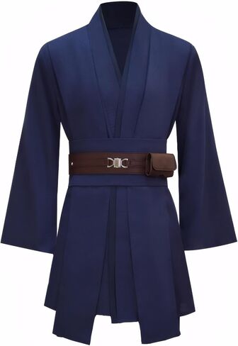 Adult Tunic Robe Costume Knight Outfit Halloween Fancy Cool Cosplay Uniform Tunic Top Belt Set for Men in Saudi Arabia