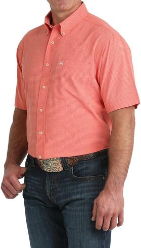 Cinch Men's Red Plaid ArenaFlex Short Sleeve Shirt in Kuwait