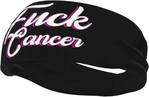 Fuck Cancer Headbands Moisture Wicking Workout Headband Sports Headbands Sweatband Headbands Running Headband in Saudi Arabia