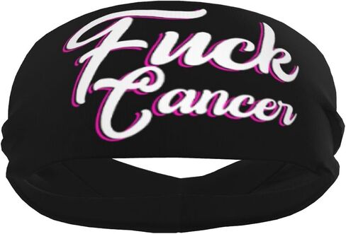 Fuck Cancer Headbands Moisture Wicking Workout Headband Sports Headbands Sweatband Headbands Running Headband in Saudi Arabia