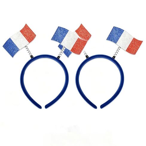 2 pcs Women's Headbands ，France Flag Headbands Football Fan Soccer Sports Events Hairbands,for International Sports Tournaments,Football Party Supplies， Game Day, Sporting Events, (France) in Saudi Arabia