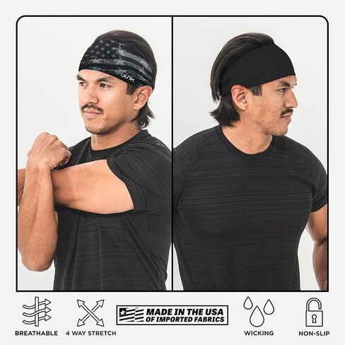 JUNK Brands Pink Headband Bundle – 3-Pack Big Bang Lite Sports Headbands (Bubblegum Blue + Hot Blue Scoop + Legally Pink) – Moisture-Wicking Performance Sweatbands in Kuwait