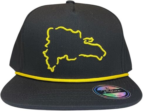 Dominican Republic Snapback Hat – Minimal Map Design Cap – Premium Embroidery, Flat Brim, Adjustable Fit, Streetwear Style in Kuwait