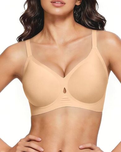 Wireless Openwork Bra for Women, Full Coverage V Neck in Saudi Arabia