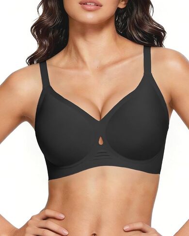 Wireless Openwork Bra for Women, Full Coverage V Neck in Saudi Arabia