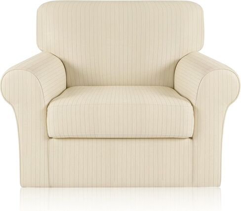 Loveseat Cover Stretching Skid Resistance Couch Cover for Pets Washable, Thick and Durable Soft High Spandex Striped Pattern Sofa Covers, Form Fitted Love Seat Slipcover(Loveseat, Green) in Saudi Arabia