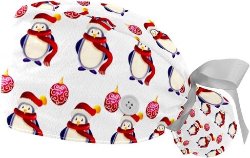 2 Pack Scrub Caps Surgical Hat for Women, Retro Flowers Nurse Hat Adjustable Tie Back Hat, Long Hair in Saudi Arabia