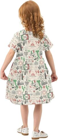 Toddler Dress Girl Clothes A-Line Short Sleeve Sundress Girls Casual Dresses in Saudi Arabia