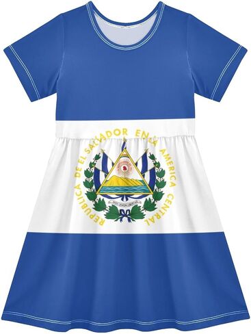 Toddler Dress Girl Clothes A-Line Short Sleeve Sundress Girls Casual Dresses in Saudi Arabia