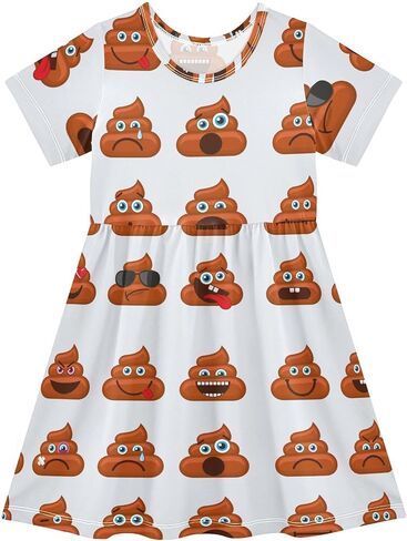 Toddler Dress Girl Clothes A-Line Short Sleeve Sundress Girls Casual Dresses in Saudi Arabia