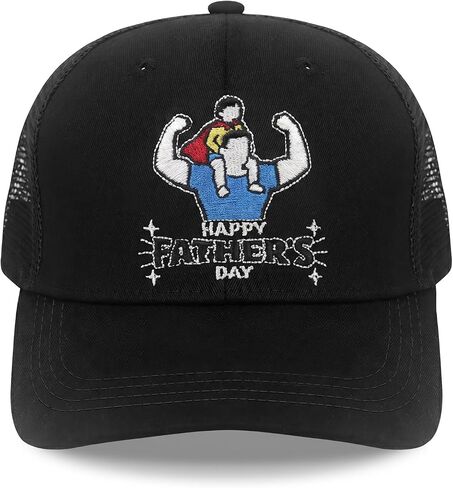 Dad Gifts for Men, Dad Hat Letters Embroidered Adjustable Baseball Cap Black in Saudi Arabia