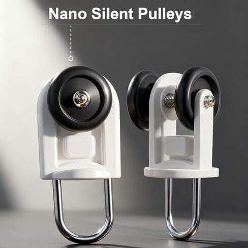 Champagne 5.1M/16.7FT Wall-Mounted Curtain Track System - Aluminum Sliding Rail with Silent Rollers for Living Room & Bedroom, Easy Installation Room Divider in Kuwait