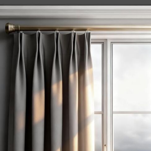 Champagne 5.1M/16.7FT Wall-Mounted Curtain Track System - Aluminum Sliding Rail with Silent Rollers for Living Room & Bedroom, Easy Installation Room Divider in Kuwait