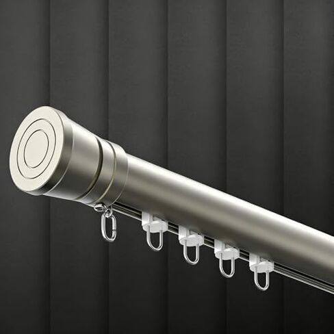 Champagne 5.1M/16.7FT Wall-Mounted Curtain Track System - Aluminum Sliding Rail with Silent Rollers for Living Room & Bedroom, Easy Installation Room Divider in Kuwait