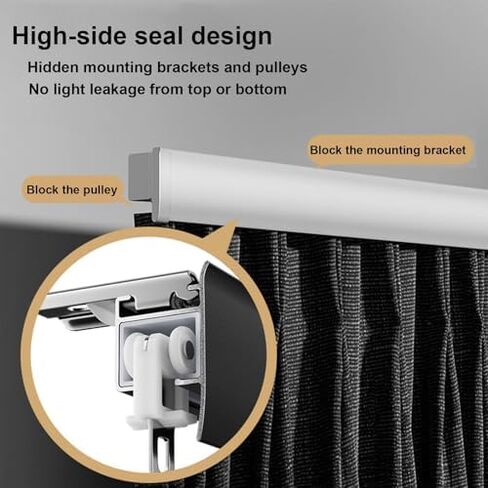 Heavy Duty 9.5FT Aluminum Curtain Track Kit with Mounting Hardware - Ideal for Bay Windows, Balconies, Room Dividers & Privacy Curtains - Upgrade Your Home Décor Now! in Kuwait