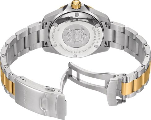 ساعة سيرتينا للرجال، DS Action Diver 38mm Powermatic 80، ستانلس ستيل، سويسرية أوتوماتيكية، أزرق وذهبي، ستانلس ستيل، (C0488072204100) in Kuwait