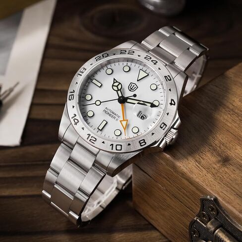 watchdives GMT ساعة أوتوماتيكية WD1993 منطقة زمنية مزدوجة الغوص ساعة اليد 40 ملم كريستال الياقوت سوبر مضيئة 100 متر ساعات مقاومة للماء للرجال in Kuwait