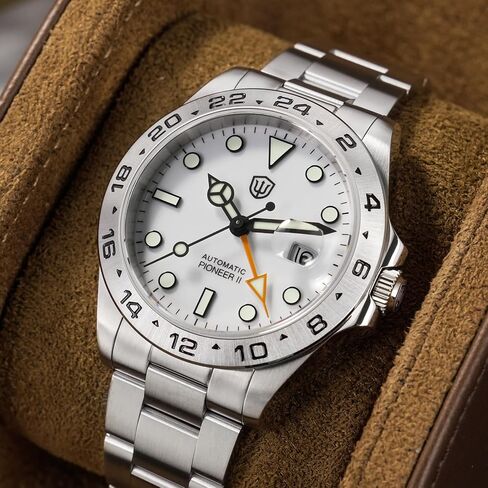 watchdives GMT ساعة أوتوماتيكية WD1993 منطقة زمنية مزدوجة الغوص ساعة اليد 40 ملم كريستال الياقوت سوبر مضيئة 100 متر ساعات مقاومة للماء للرجال in Kuwait