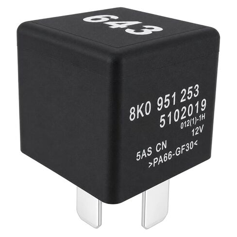 2-Piece Set #643 8K0 951 253 Relay 12VDC 50A 4-Pin Plug-in Automotive Power Relay Compatible for Some Volkswagen and Audi Vehicles in Kuwait