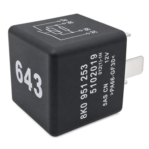 2-Piece Set #643 8K0 951 253 Relay 12VDC 50A 4-Pin Plug-in Automotive Power Relay Compatible for Some Volkswagen and Audi Vehicles in Kuwait