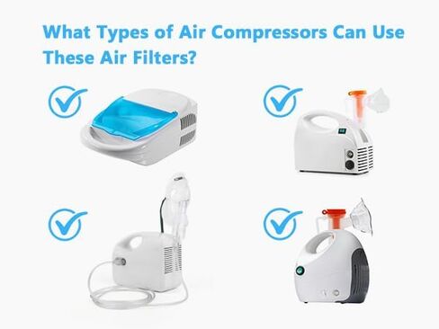 48 Pcs Nebulizer Filters Replacement Air Filter Sponge for Compressor System （Round White） in Saudi Arabia