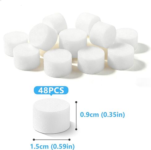 48 Pcs Nebulizer Filters Replacement Air Filter Sponge for Compressor System （Round White） in Saudi Arabia